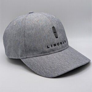 Lincoln Car Auto Embroidered Logo Hat Cap Adjustable Strap Back Gray Luxury